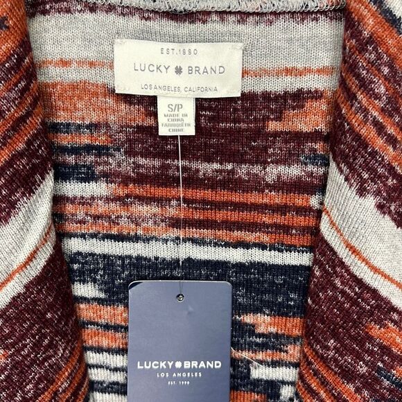 Lucky Brand Women’s Aztec Print Drape Wrap Cardigan Size Small - Picture 10 of 10